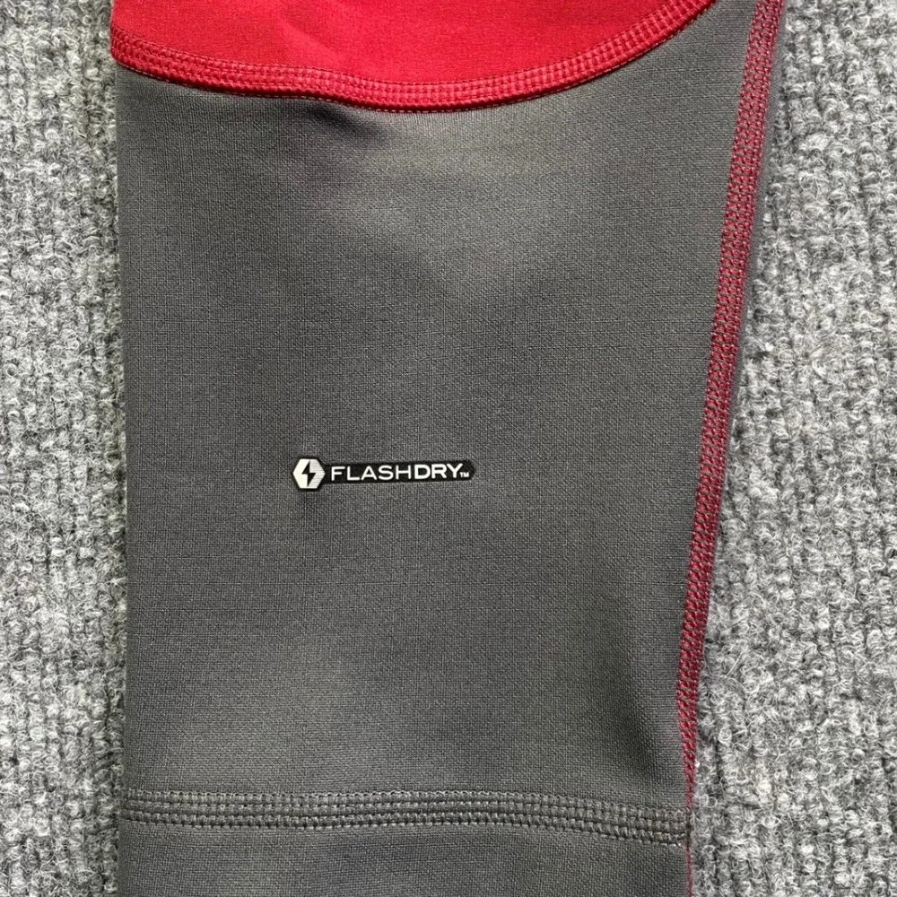 The North Face Pullover Men's M Red Grey FlashDry 1/4 Zip
